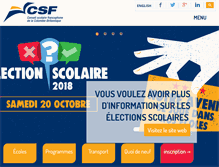 Tablet Screenshot of csf.bc.ca