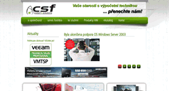 Desktop Screenshot of csf.cz